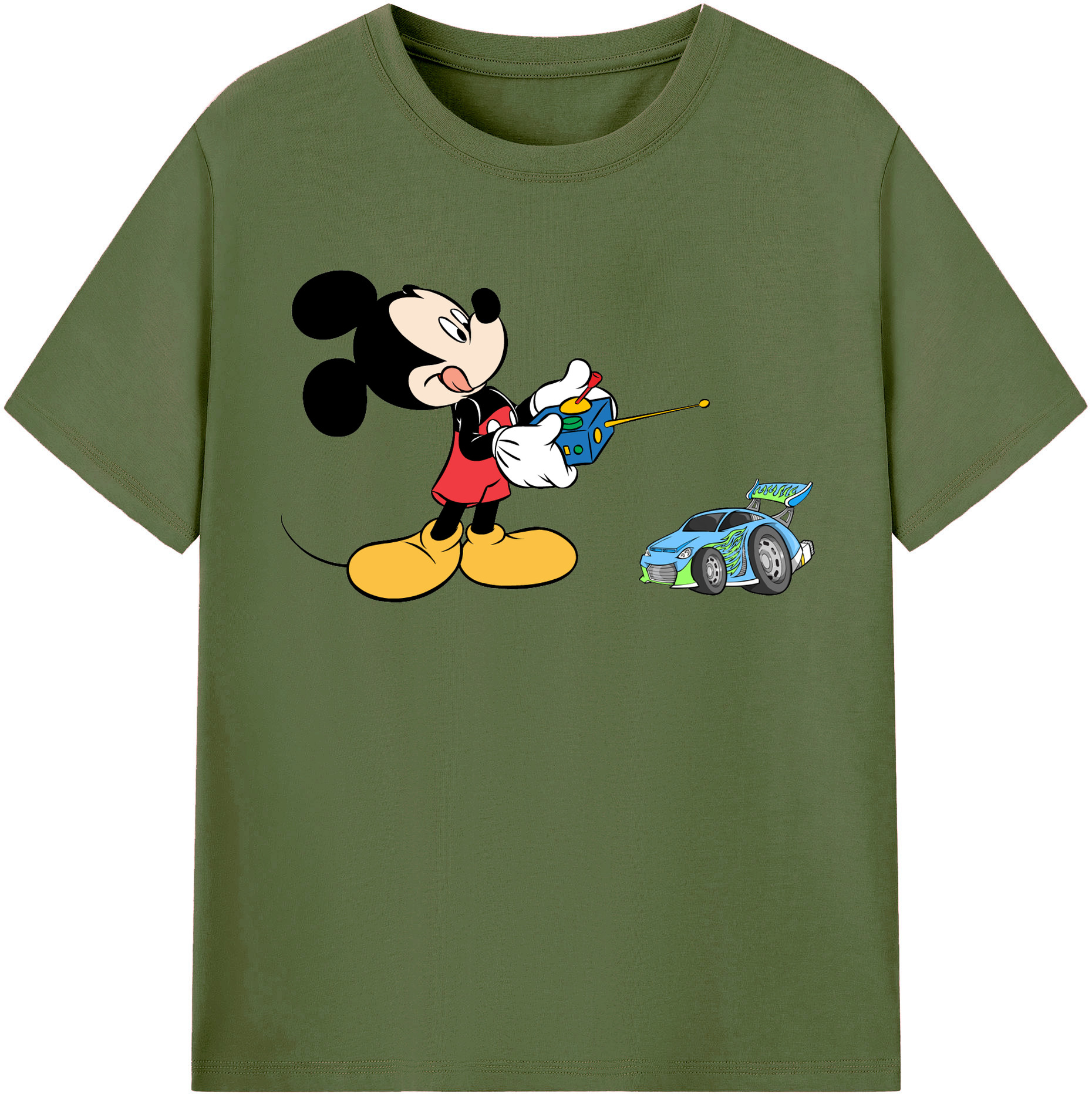 （画像用） ミッキーマウス Mickey Mouse 綿100％半袖Tシャツ（フロントプリント）